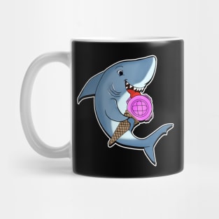 Adorable Shark Licking Ice Cream Cute Shark Lovers Mug